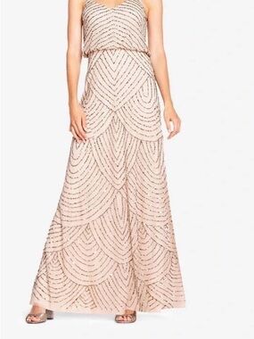 Adrianna Papell Art Deco Neutral Gown